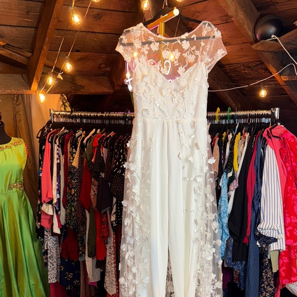 Lulus Dresses & Skirts - Lulu's Elegant White Lace jumpsuit
